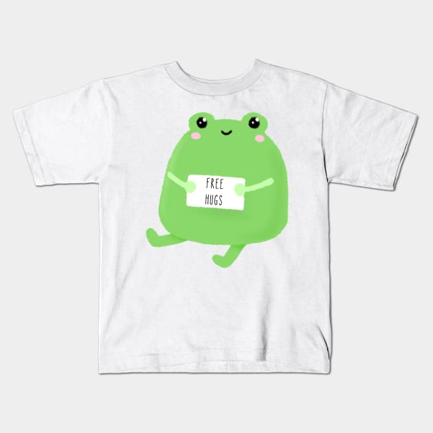 free hugs frog Kids T-Shirt by mrnart27